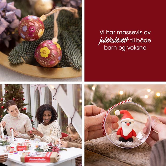 Collage bilde - julekuler