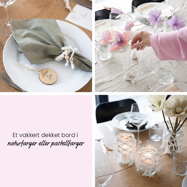 Collage picture - Festlig borddekking