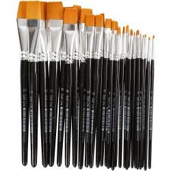 Gold Line pensler, nr. 0+2+4+8+12+16+20, L: 17-21 cm, B: 2-22 mm, flat, 30 stk./ 1 pk.