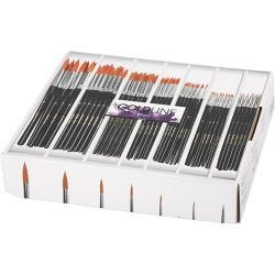 Gold Line pensler, nr. 1+2+4+8+12+18+22, L: 17-21 cm, B: 1-7 mm, rund, 7x12 stk./ 1 pk.