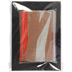 Papirveving, L: 21 cm, B: 10+15+25+35 mm, 1 pk.