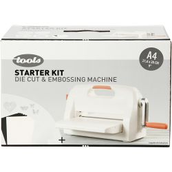 Stanse- og pregemaskin - startsett, A4, ark 210x297 mm, 1 sett