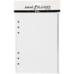 Planner / Bulletjournal pagina's, afm 142x210 mm, Aantal pagina's 36, 120 gr, wit, 1 stuk