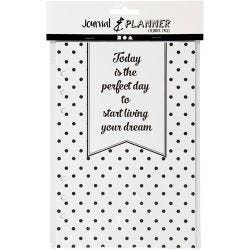 Planner / Bulletjournal pagina's, afm 142x210 mm, Aantal pagina's 7, 120 gr, wit, 1 stuk