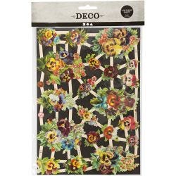 Glansbilder, stemorsblomst, ark 16,5x23,5 cm, 2 ark/ 1 pk.