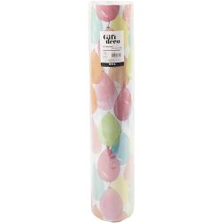 Gavepapir, Ballonger, B: 50 cm, 80 g, pastellfarger, 100 m/ 1 rl.