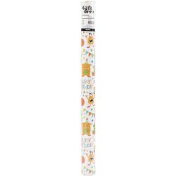 Gavepapir, Bursdag, B: 50 cm, 80 g, glade farger, 5 m/ 1 rl.