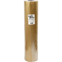 Gavepapir, B: 50 cm, 60 g, gull, 100 m/ 1 rl.