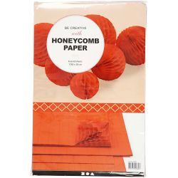 Harmonikapapir, ark 28x17,8 cm, orange, 8 ark/ 1 pk.