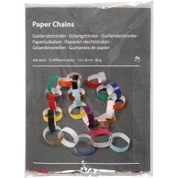 Guirlanderstrimler, L: 16 cm, B: 15 mm, ass. farger, 400 stk./ 1 pk.