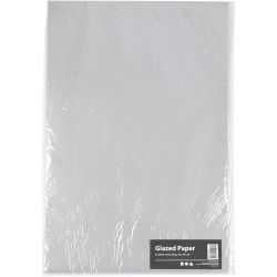 Glanspapir, ark 32x48 cm, 80 g, sølv, 25 ark/ 1 pk.