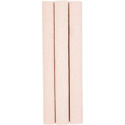 Kreppapir, ark 25x60 cm, Strekk-/krep: 180%, 105 g, soft rosa, 3ark/ 1 pk.