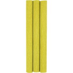 Kreppapir, ark 25x60 cm, Strekk-/krep: 180%, 105 g, lys grønn, 3ark/ 1 pk.
