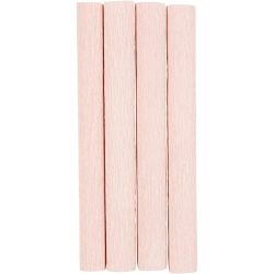 Kreppapir, ark 25x60 cm, Strekk-/krep: 180%, 105 g, soft rosa, 4ark/ 1 pk.