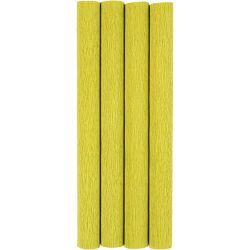 Kreppapir, ark 25x60 cm, Strekk-/krep: 180%, 105 g, lys grønn, 4ark/ 1 pk.