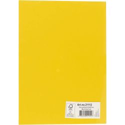 Kartong, A4, ark 210x297 mm, 180 g, solgul, 20 ark/ 1 pk.