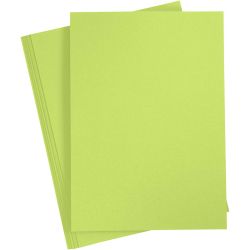 Kartong, A4, ark 210x297 mm, 180 g, lys grønn, 20 ark/ 1 pk.