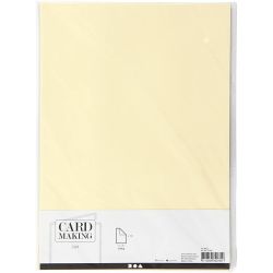 Kartong, A4, ark 210x297 mm, 210 g, pastellgul, 10 ark/ 1 pk.