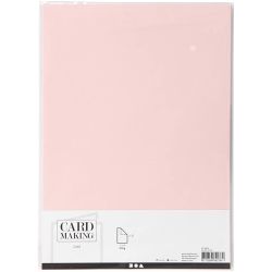 Kartong, A4, ark 210x297 mm, 210 g, lys rosa, 10 ark/ 1 pk.