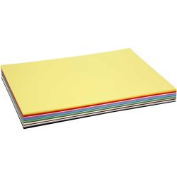 Creativ Kartong, A2, ark 420x594 mm, 180 g, ass. farger, 20 ass. ark/ 1 pk.
