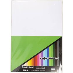 Creativ Kartong, A2, ark 420x594 mm, 180 g, ass. farger, 20 ass. ark/ 1 pk.