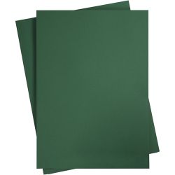 Kartong, A2, ark 420x594 mm, 180 g, mørk grønn, 10 ark/ 1 pk.