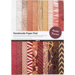 Håndlaget Papir, A4, ark 210x297 mm, 110-150 g, natur, rødbrun, 20 ark/ 1 pk.