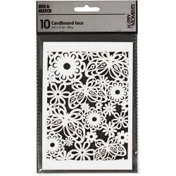 Blondekartong, ark 10,5x15 cm, 200 g, hvit, 10 stk./ 1 pk.