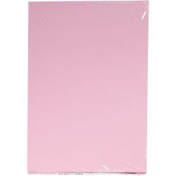 Kartong, A4, ark 210x297 mm, 180 g, lys pink, 100 ark/ 1 pk.