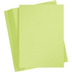 Kartong, A4, ark 210x297 mm, 180 g, lys grønn, 100 ark/ 1 pk.