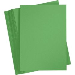 Kartong, A4, ark 210x297 mm, 180 g, gressgrønn, 100 ark/ 1 pk.
