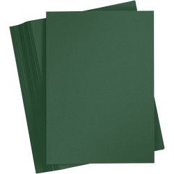 Kartong, A4, ark 210x297 mm, 180 g, mørk grønn, 100 ark/ 1 pk.