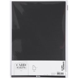 Kartong, A4, ark 210x297 mm, 220 g, svart, 10 stk./ 1 pk.