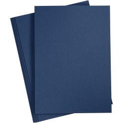 Kartong, A4, ark 210x297 mm, 220 g, blå, 10 stk./ 1 pk.