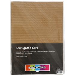 Bølgepapp, ark 25x35 cm, 120 g, 10 ark/ 1 pk.