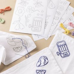 Vannl&oslash;selige broderiark, Dekorative m&oslash;nstre, A5, ark 148,5x210 mm, 6 ark/ 1 pk.