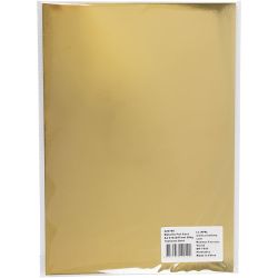 Metallkartong, A4, ark 210x297 mm, 280 g, gull, 10 ark/ 1 pk.