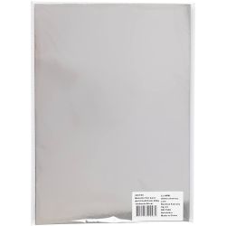 Metallkartong, A4, ark 210x297 mm, 280 g, sølv, 10 ark/ 1 pk.
