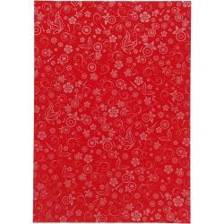Papir, A4, ark 210x297 mm, 80 g, rød, 20 ark/ 1 pk.