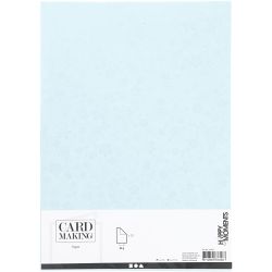 Papir, A4, ark 210x297 mm, 80 g, lys blå, 20 ark/ 1 pk.