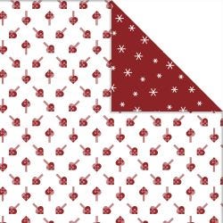 Designpapir, flettehjerter & iskrystaller, ark 30,5x30,5 cm, 180 g, 3 ark/ 1 pk.