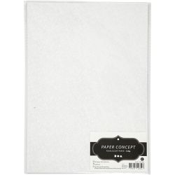 Perlemorspapir, A4, ark 210x297 mm, 120 g, hvit perlemor, 10 ark/ 1 pk.