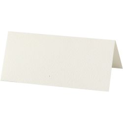 Bordkort, str. 9x4 cm, 220 g, råhvit, 20 stk./ 1 pk.