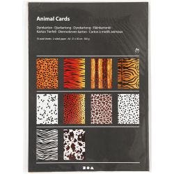 Dyrekartong, A4, ark 210x297 mm, 300 g, 10 ass. ark/ 1 pk.