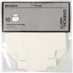 Brett-selv-eske, str. 5,5x5,5 cm, 250 g, råhvit, 10 stk./ 1 pk.