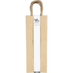 Papirpose, H: 36 cm, B: 13x8 cm, 125 g, brun, 10 stk./ 1 pk.