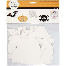 Halloweenfigurer, str. 25x17 cm, 230 g, hvit, 16 stk./ 1 pk.