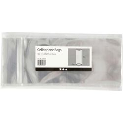Cellofanpose, H: 19 cm, str. 7,5x5,5 cm, tykkelse 25 my, 20 stk./ 1 pk.