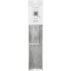 Stjernestrimler, L: 44+78 cm, B: 15+25 mm, dia. 6,5+11,5 cm, sølv, 32 strimler/ 1 pk.