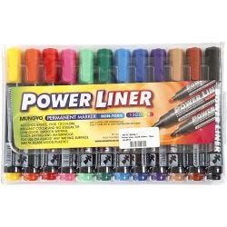 Power Liner, strek 1,5-3 mm, ass. farger, 12 stk./ 1 pk.